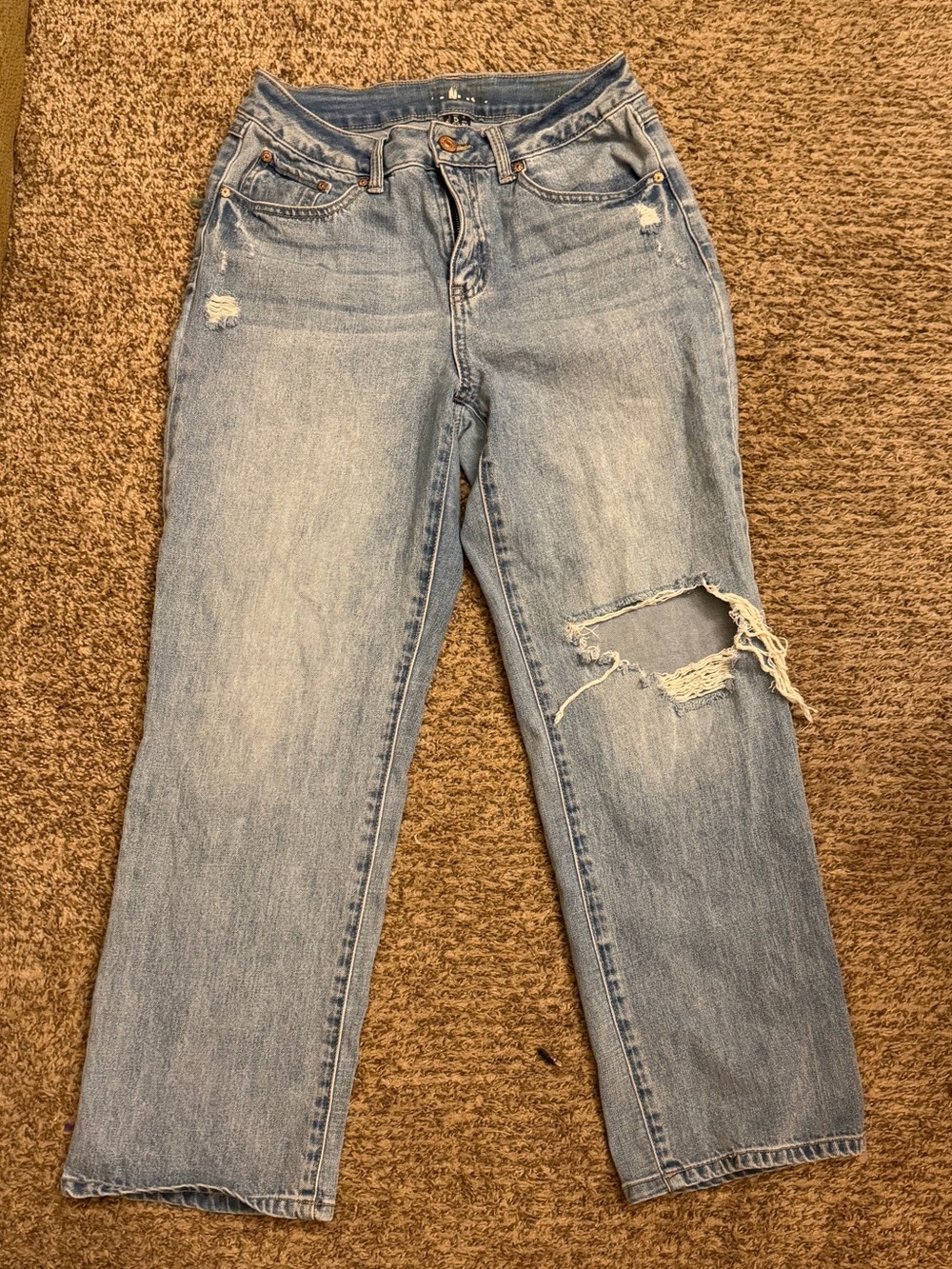 Rewash Light Blue Boyfriend Distressed Jeans